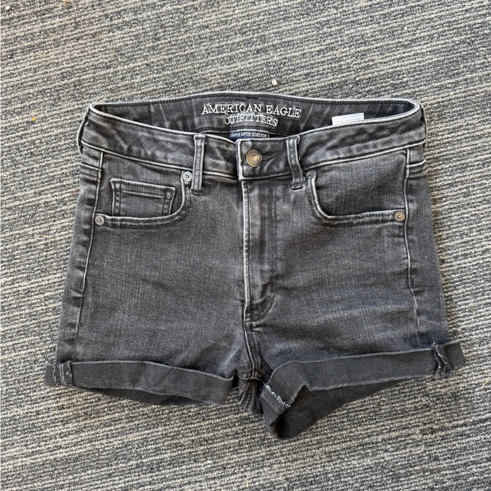 American Eagle Outfitters Black Jeans Raw Hem Casual